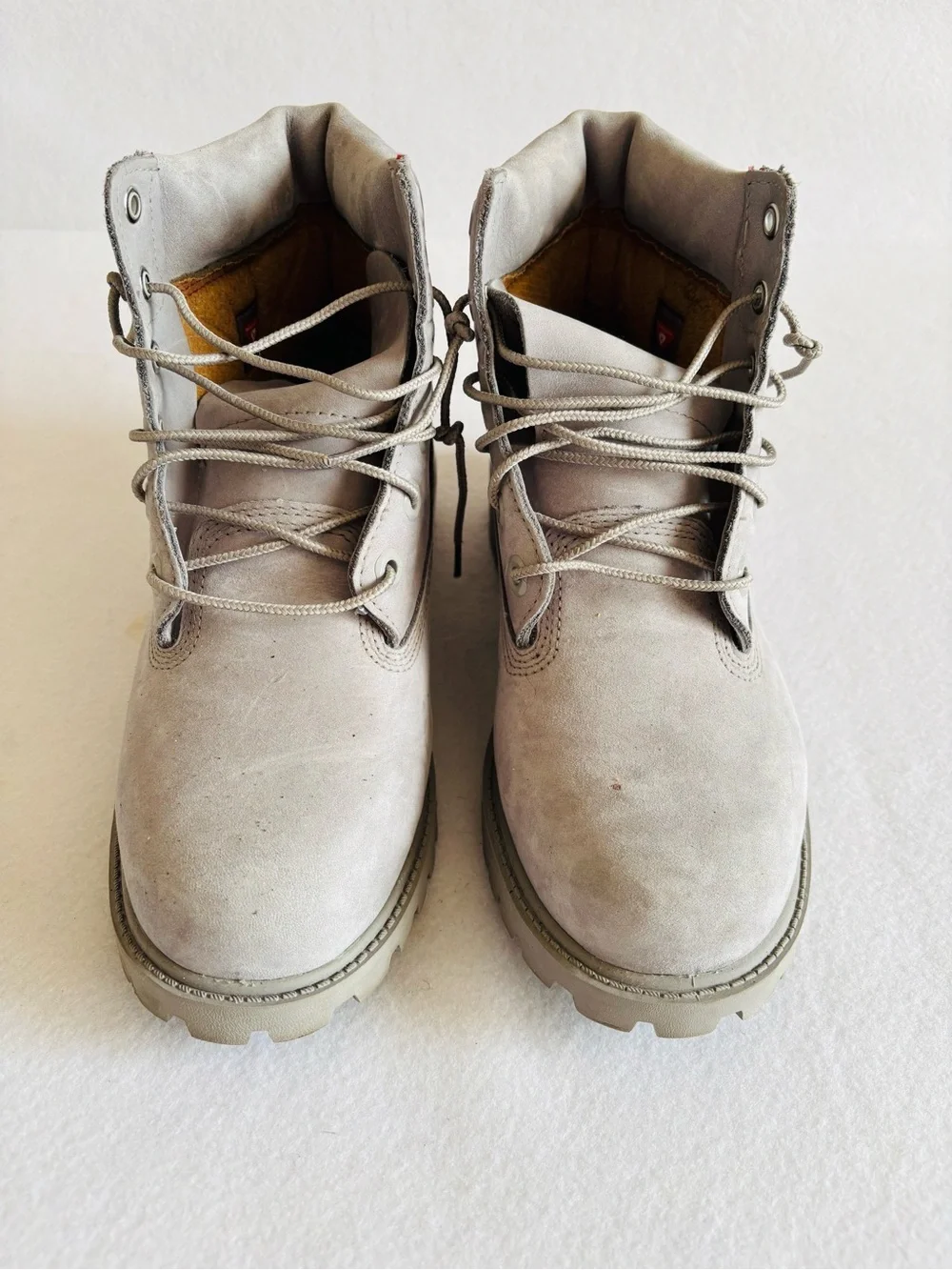 Timberland Light Gray Work Boots Big Kids Size 5.5